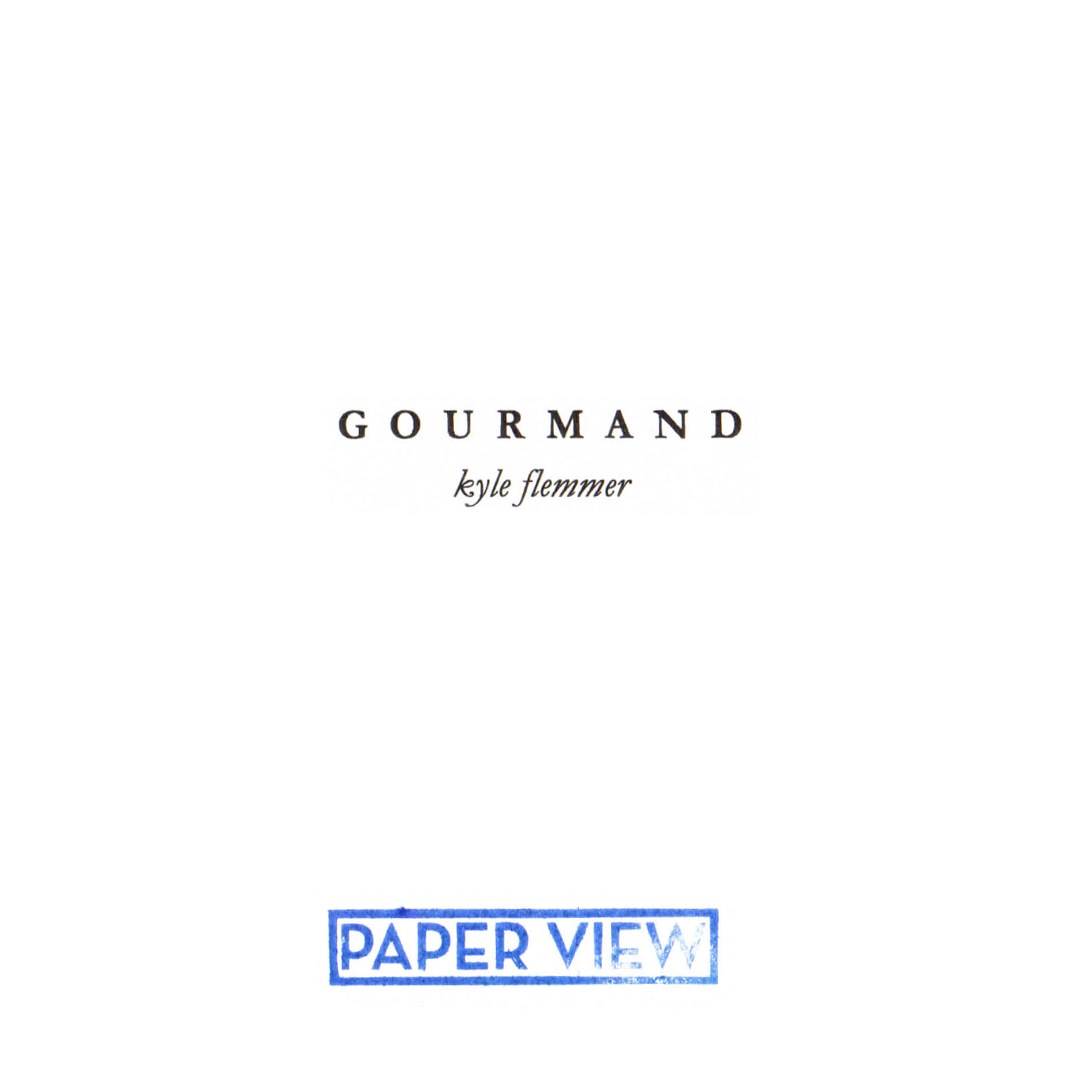 Gourmand chapbook cover